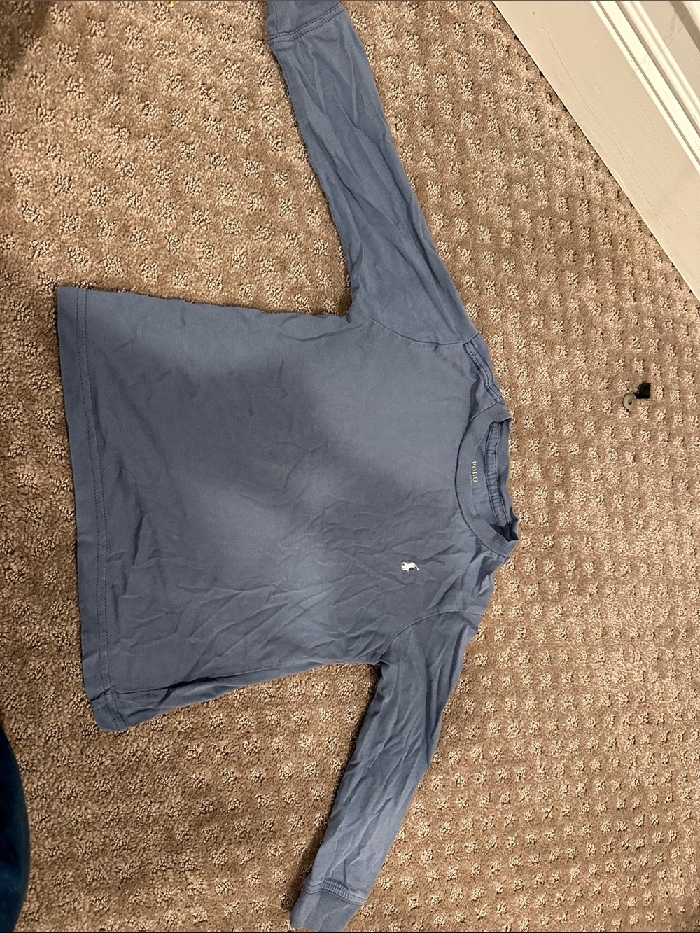 Polo by Ralph Lauren Light Blue Long Sleeve Tee with Chest Logo